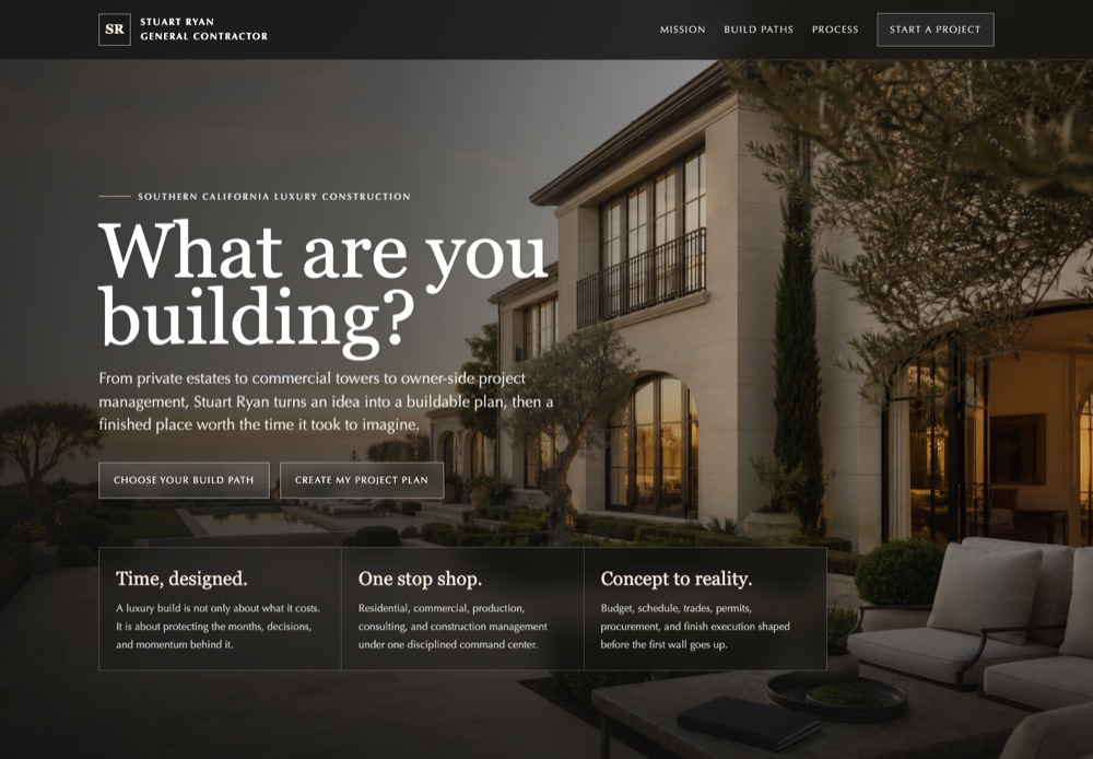 Stuart Ryan General Contractor website